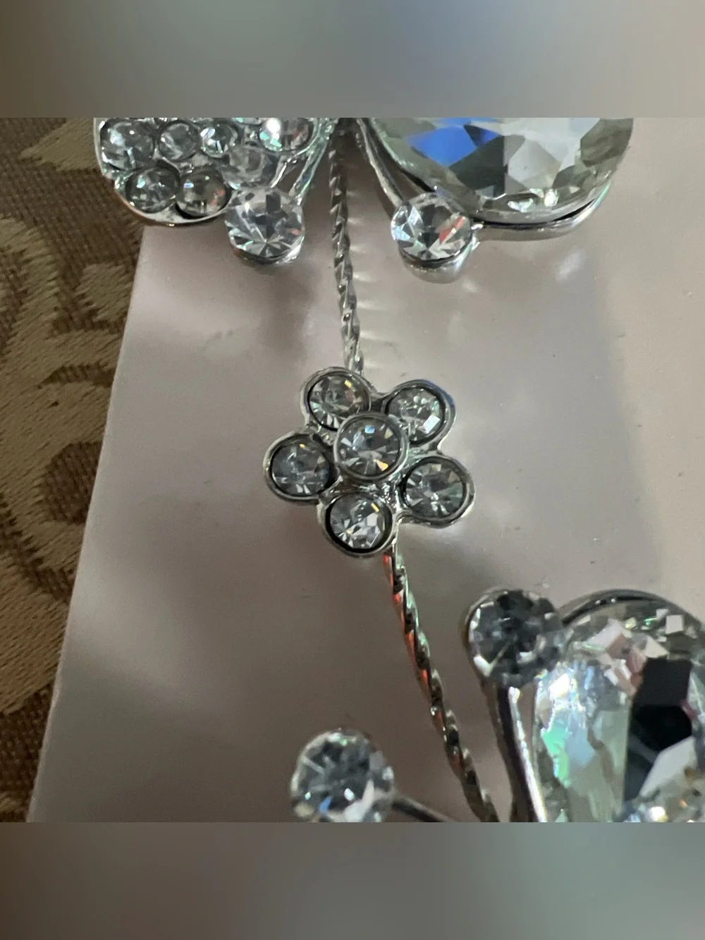 Silver Rhinestone Butterfly  hair clip new hair accessories hair crown clip